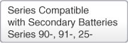 Series Compatible with Secondary Batteries Series 90-,91-25-