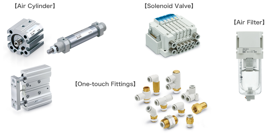 Air Cylinder,Solenoid Valve,One-touch Fittings,Air Filter