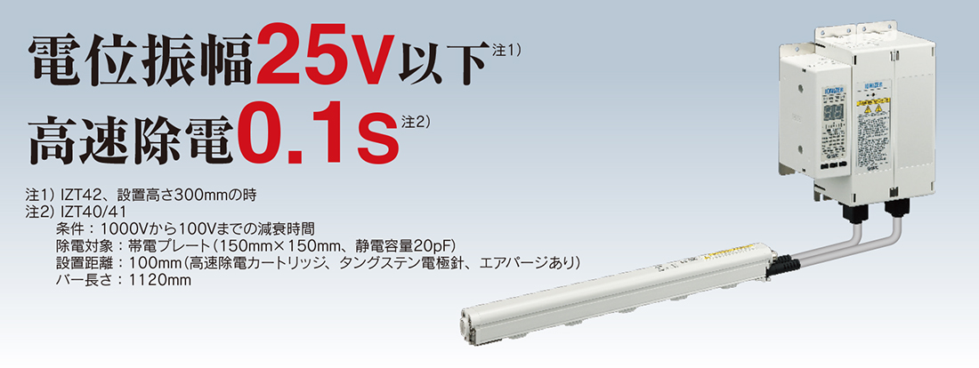 シシド静電気 CABX350LW バー型ACイオナイザー 全長：350mm エリミノスタット 小流量ノズル・タングステン放電芯 