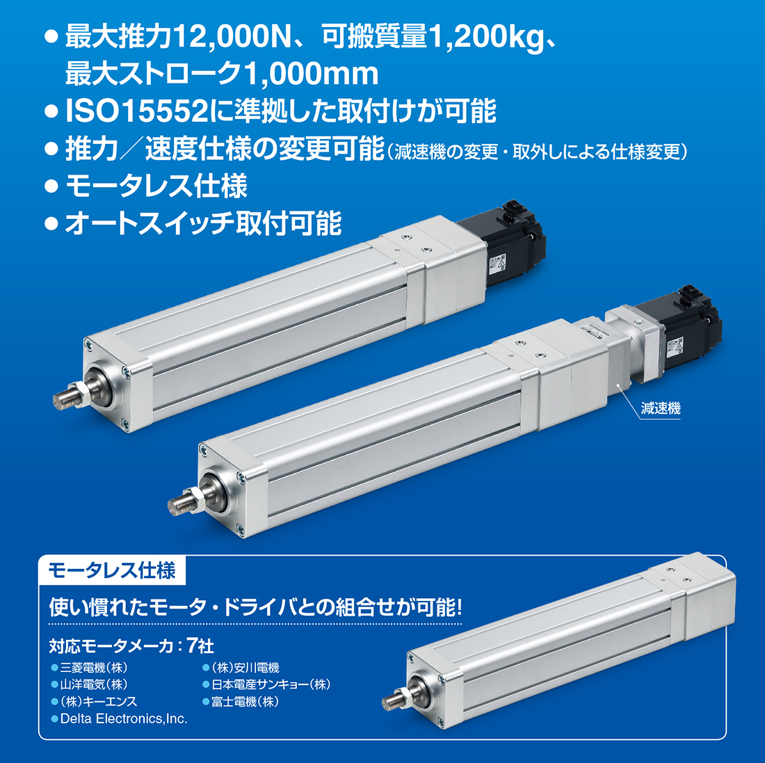 新製品情報：電動アクチュエータロッドタイプ LEY100 Series ｜SMC