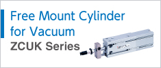 Free Mount Cylinder for Vacuum Series ZCUK