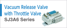 Vacuum release valve with throttle valve Series SJ3A6