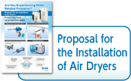 Having trouble with water? Proposal for the Installation of Air Dryers