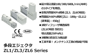 多段エジェクタ ZL1/ZL3/ZL6 Series
