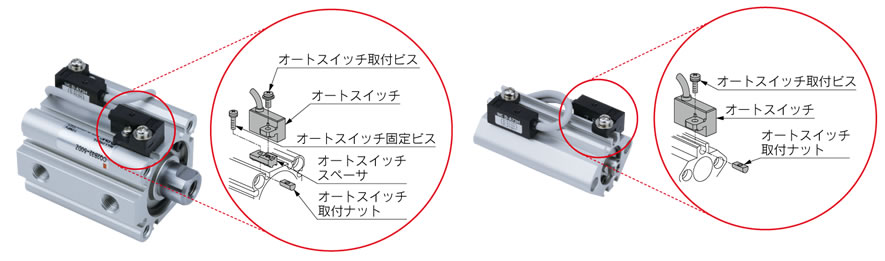 直接買 ＳＭＣ 薄形シリンダ ＣＱ２シリーズ 標準形 複動式 片ロッド オートスイッチ付 CDQ2B50-10DMZ-L-M9BVLS DIY、工具 