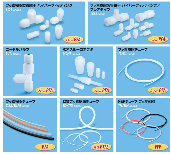 SMC フッ素樹脂管継手 ハイパーフィッティング LQ-GK