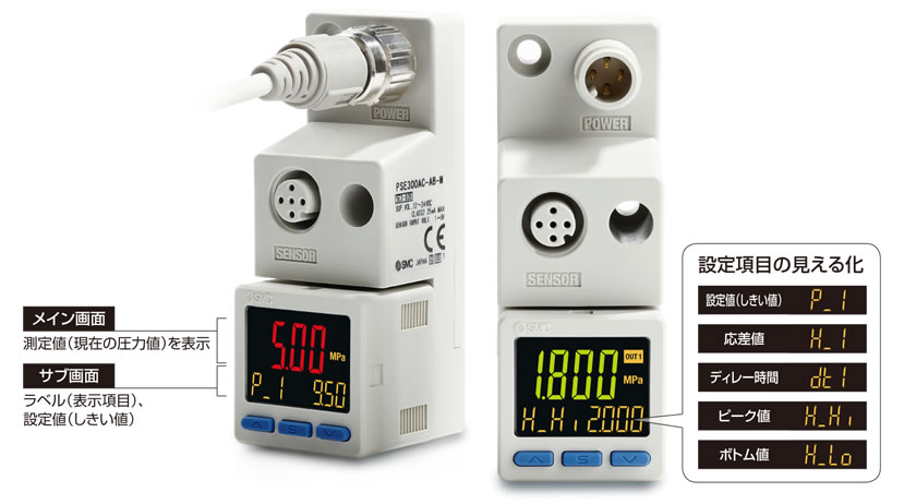SMC-WEBカタログ-電子式圧力スイッチ／センサ（センサ・アンプ分離型）