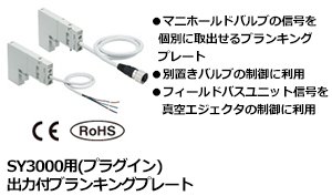 SY3000用(プラグイン)
出力付ブランキングプレート