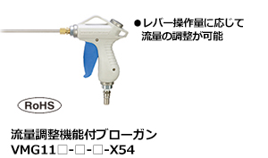 流量調整機能付ブローガン VMG11□-□-□-X54