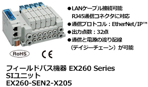 フィールドバス機器 EX260 Series SIユニット EX260-SEN2-X205