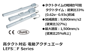 高タクト対応 電動アクチュエータ LEFS□F Series